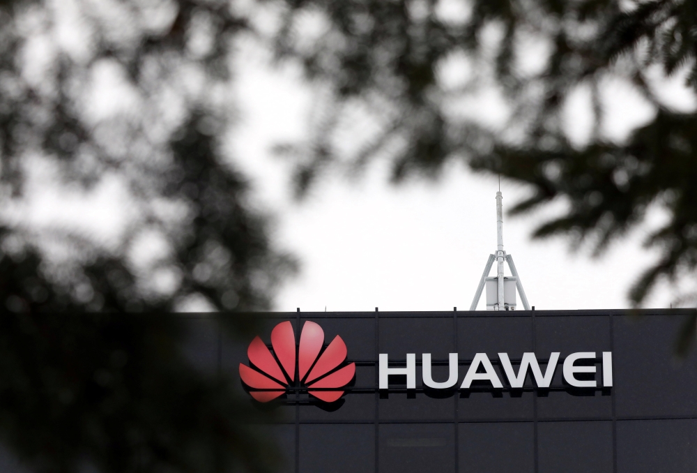 File photo of Huawei logo.