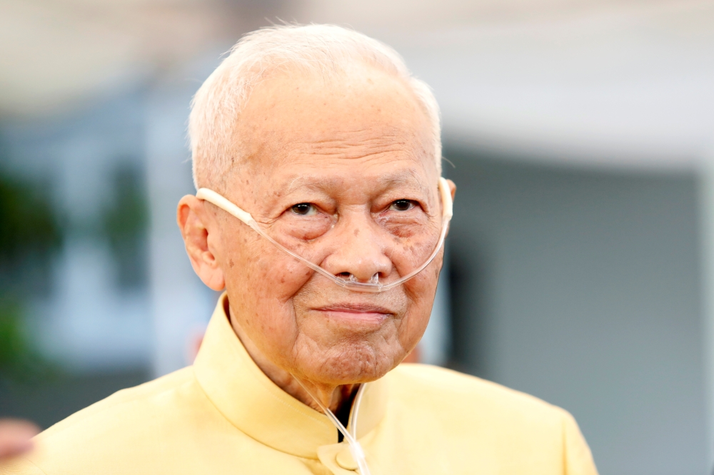 File photo of Thailand's former Prime Minister and President of the Royal Privy Council Prem Tinsulanonda is seen during an official event in Bangkok, Thailand April 10, 2019. Picture taken April 10, 2019. REUTERS/Stringer 