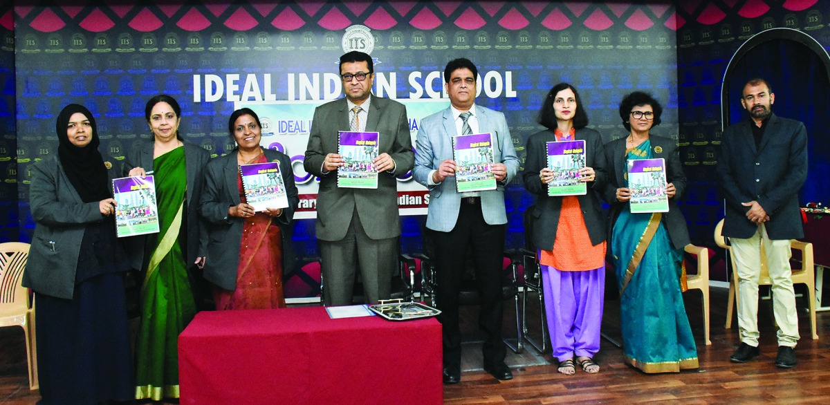 Ideal Indian School Principal, Syed Shoukath Ali, along with Heads of Sections and Editorial Board release the school’s in-house literary magazine ‘Word’s Worth’.