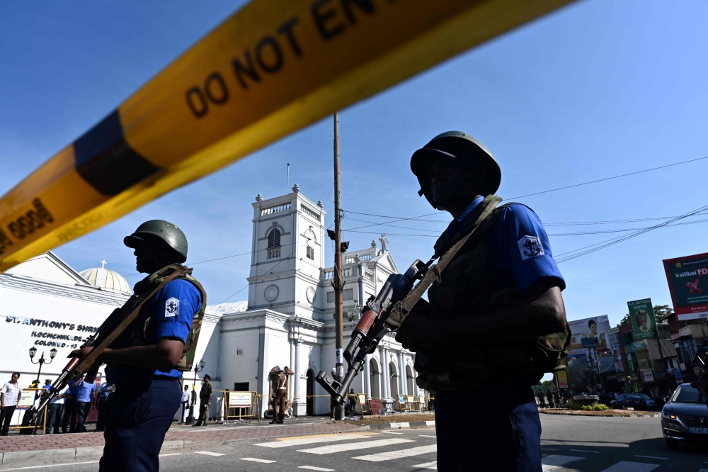 File picture of Sri Lankan investigating officials after the blasts that rocked the country