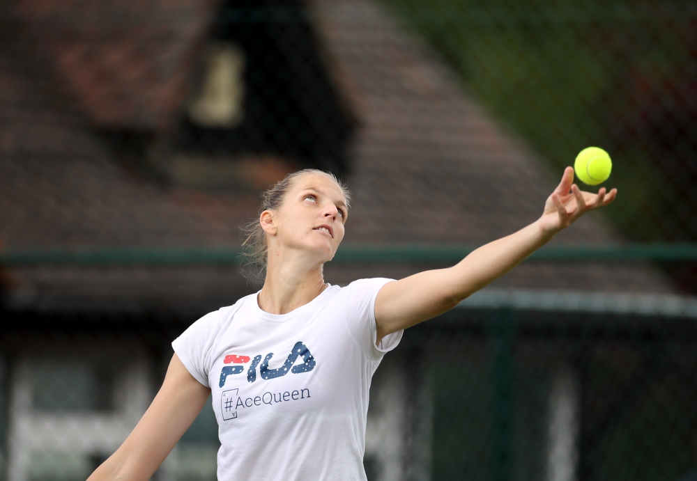 Karolina Pliskova during training Reuters/Carl Recine