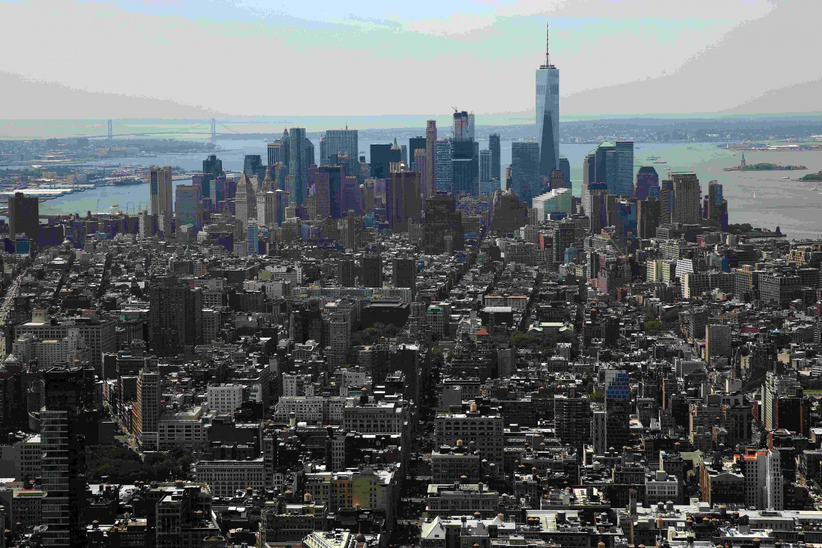 Lower Manhattan including the financial district is pictured from the Manhattan borough of New York, June 1. 2016.  Reuters/Carlo Allegri