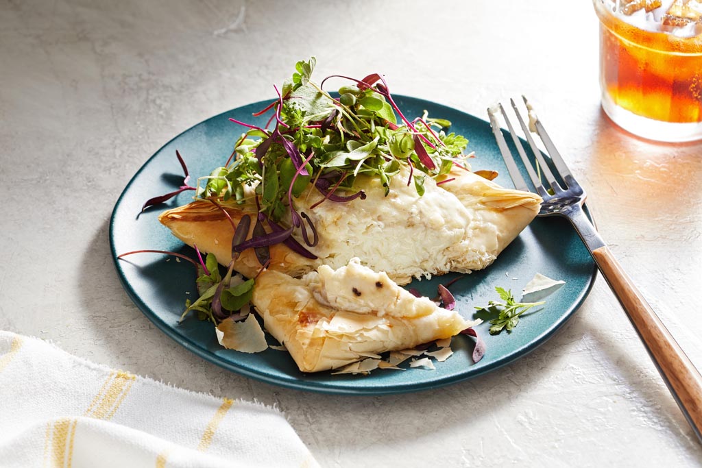  Baked Halibut on Phyllo With Parm Topping. Photo by Tom McCorkle for The Washington Post. 