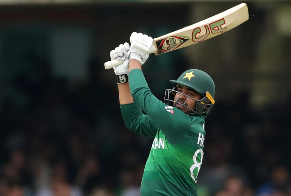 Pakistan's Haris Sohail in action, ICC Cricket World Cup, Pakistan v South Africa, Lord's Cricket Ground, London, Britain - June 23, 2019. (Action Images via Reuters/Peter Cziborra) 
