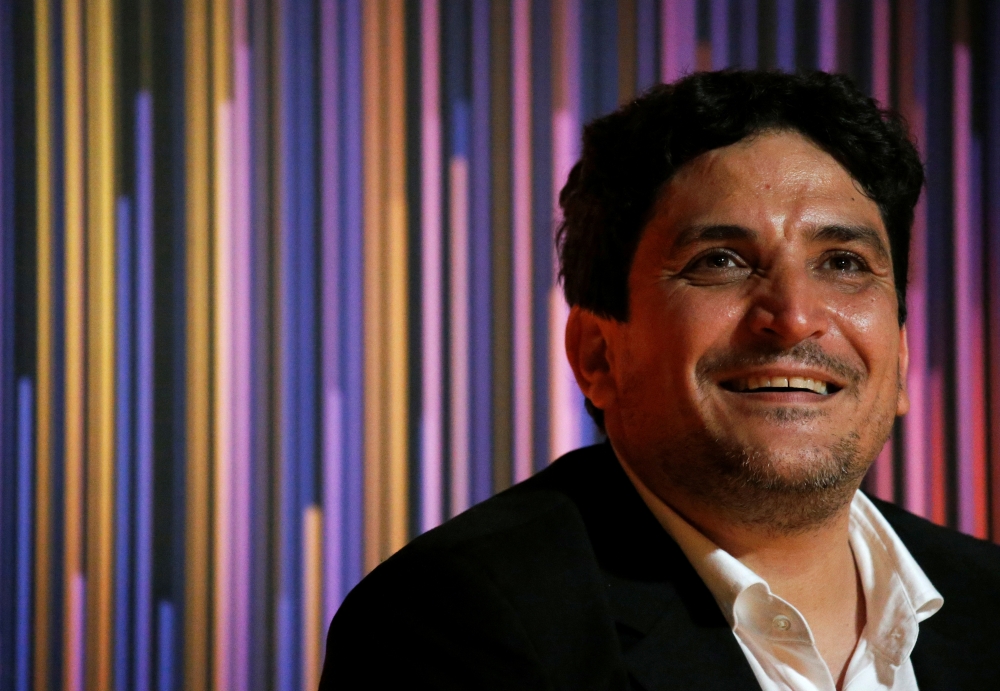 Mauro Colagreco, the chef-owner of Mirazur restaurant in France, reacts during a press conference after receiving the award for Best Restaurant during the World's 50 Best Restaurants Awards at the Marina Bay Sands in Singapore, June 26, 2019. REUTERS/Feli