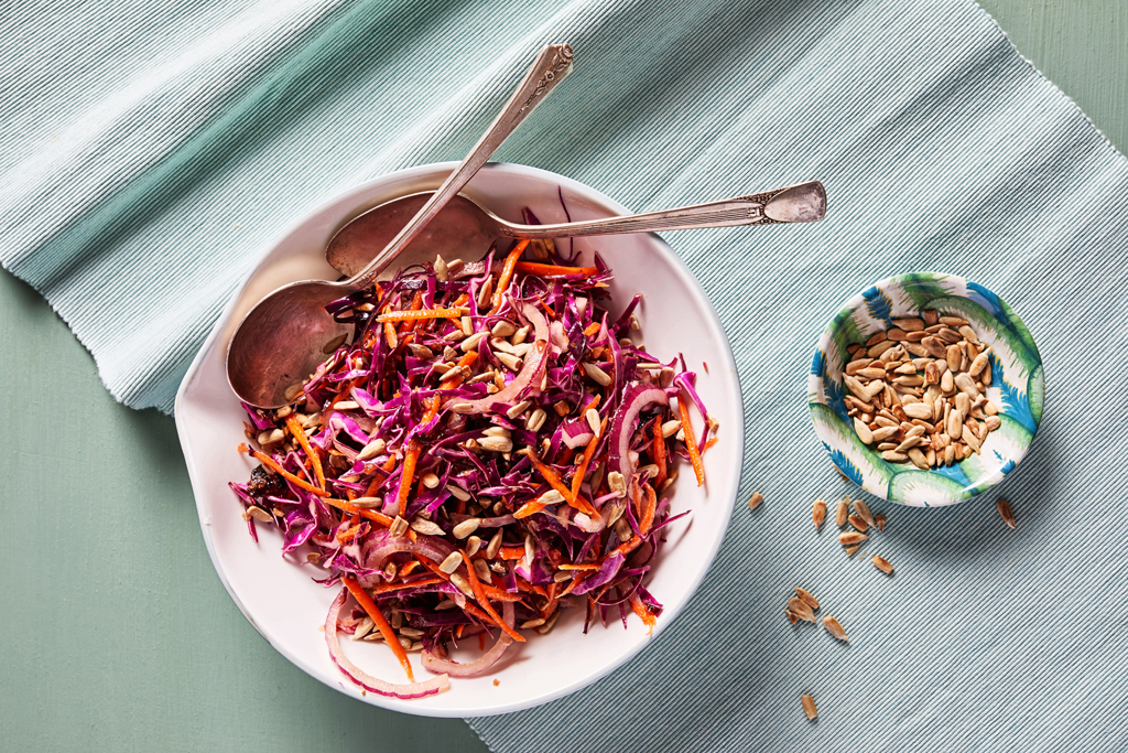 Sweet-Tart Slaw With Fig Dressing. Photo by Stacy Zarin Goldberg for The Washington Post. 