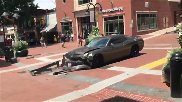 Heyer's mother, Susan Bro, also was in Judge Michael Urbanski's courtroom as authorities played a graphic videotape of Fields using his car as a weapon to attack the crowd of counter-protesters, including her daughter. 