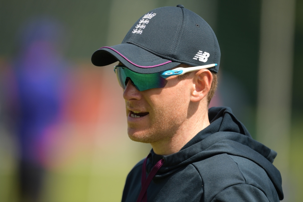 England's captain Eoin Morgan attends a training session at Edgbaston in Birmingham, central England on June 28, 2019, ahead of their 2019 Cricket World Cup group stage match against India. AFP / Dibyangshu Sarkar 