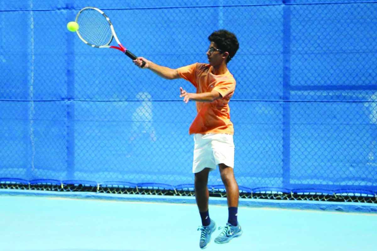 A file picture of a  Qatari player taking part in a training session. 