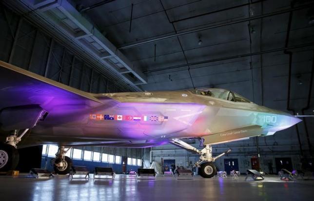 A Lockheed Martin F-35 Lightning II fighter jet is seen in its hanger at Patuxent River Naval Air Station in Maryland, October 28, 2015. Reuters/Gary Cameron