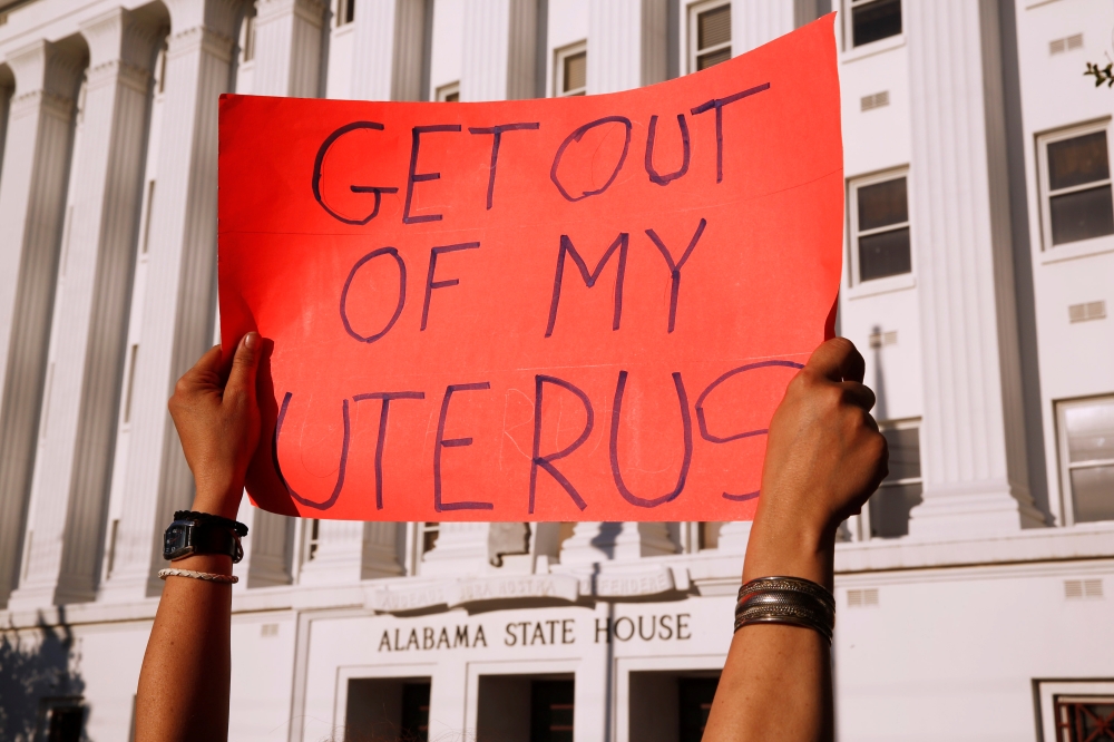 Pro-choice supporters protest in front of the Alabama State House as the state Senate votes on the strictest anti-abortion bill in the United States, May 14, 2019. Reuters/Chris Aluka Berry