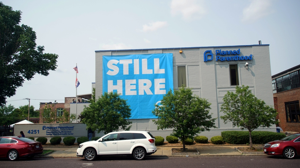 A banner stating 