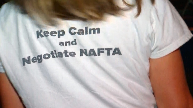 File photo of Canada's Foreign Minister Chrystia Freeland at the Ottawa airport sporting the white shirt as she walked to the gate to catch her flight. Photo coutesy: ctvnews.ca