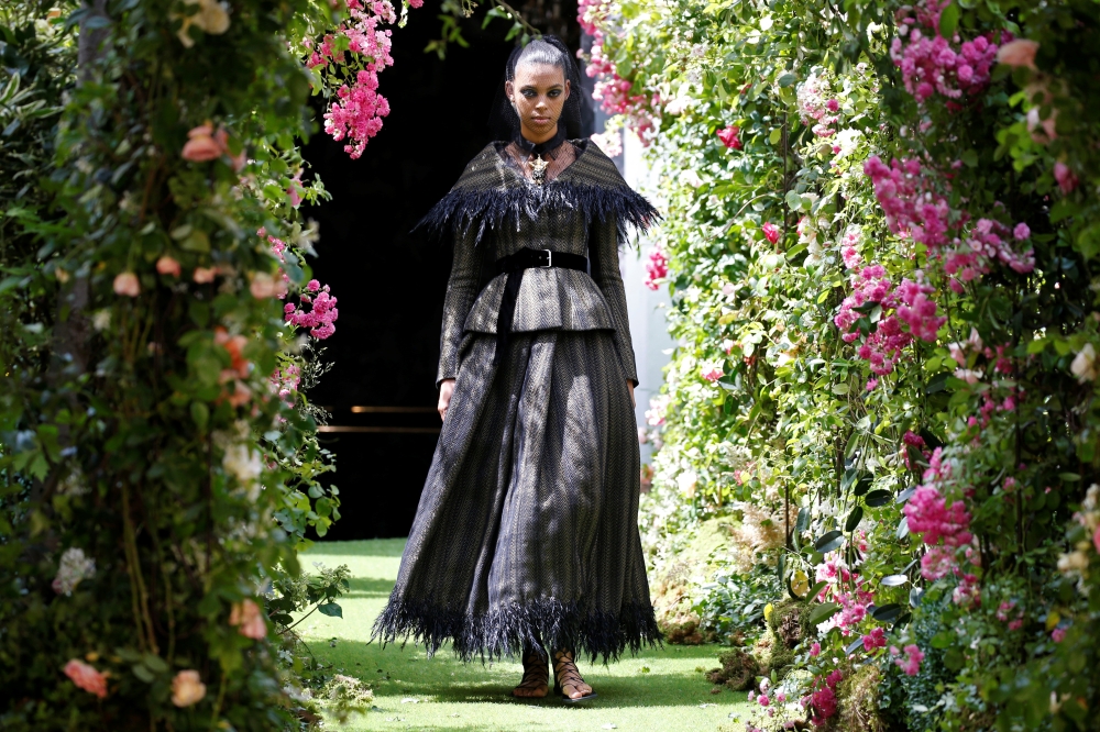 A model presents a creation by designer Maria Grazia Chiuri as part of her Haute Couture Fall/Winter 2019/20 collection show for fashion house Dior in Paris, France, July 1, 2019. REUTERS/Regis Duvignau