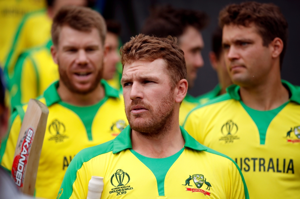 Aaron Finch before the match. (Action Images via Reuters/Andrew Boyers) 