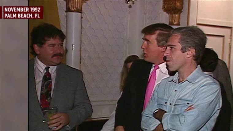 NBC News said it found the 1992 video from Trump's Palm Beach, Florida club in its archives, showing the real estate tycoon welcoming Epstein to the party and appearing to discuss women dancing to music in front of them.

