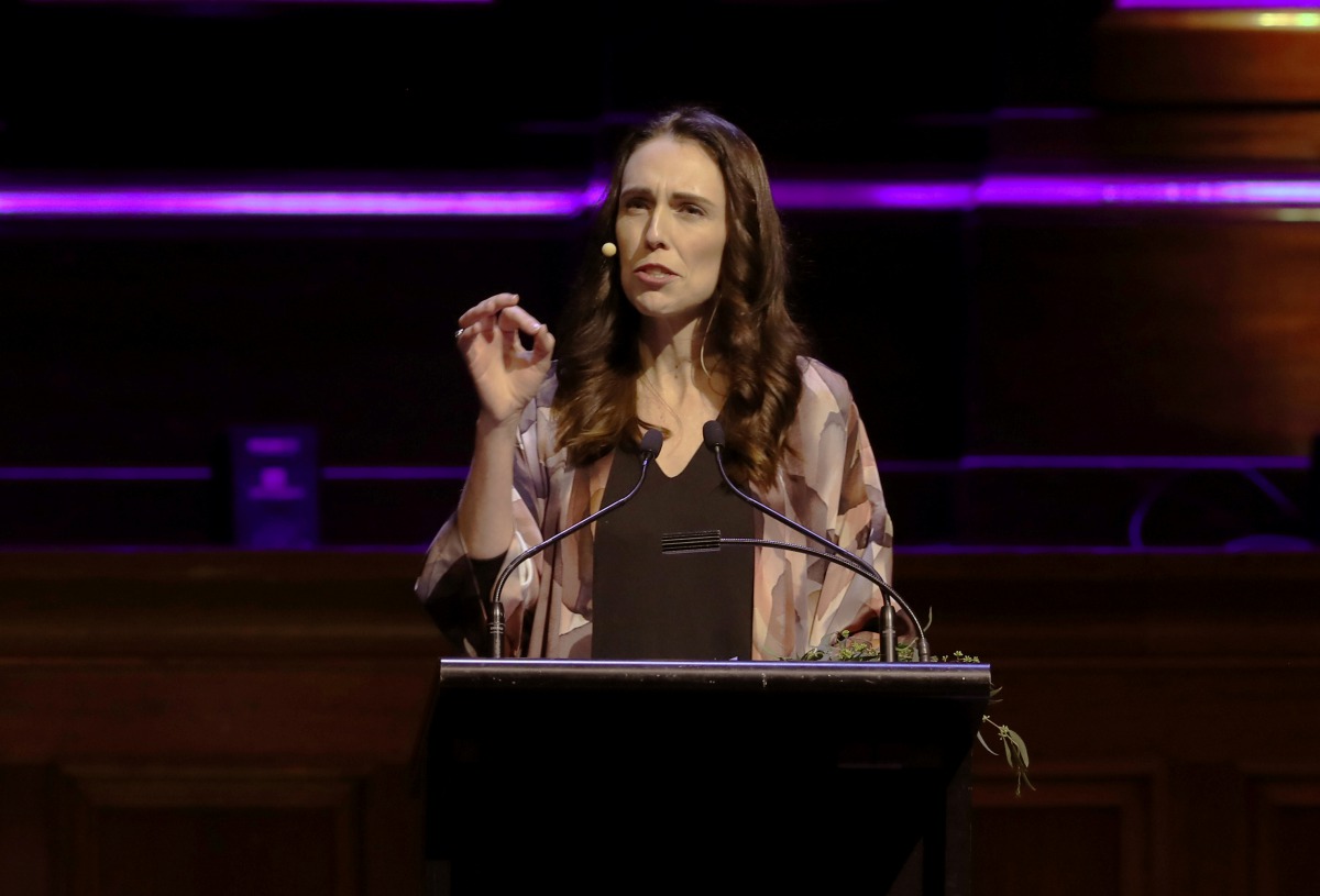 New Zealand Prime Minister Jacinda Ardern delivers a speech entitled 