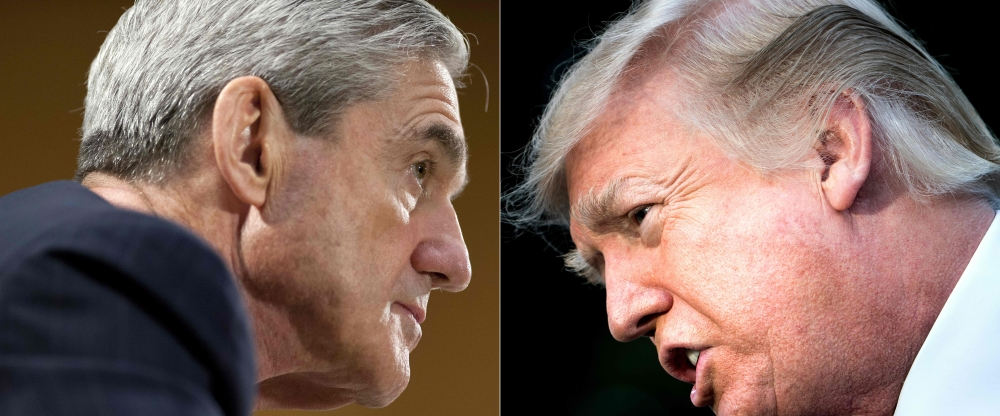 Combination of pictures of Robert Mueller and Donald Trump (AFP Saul Loeb & Brendan Smialowski) 