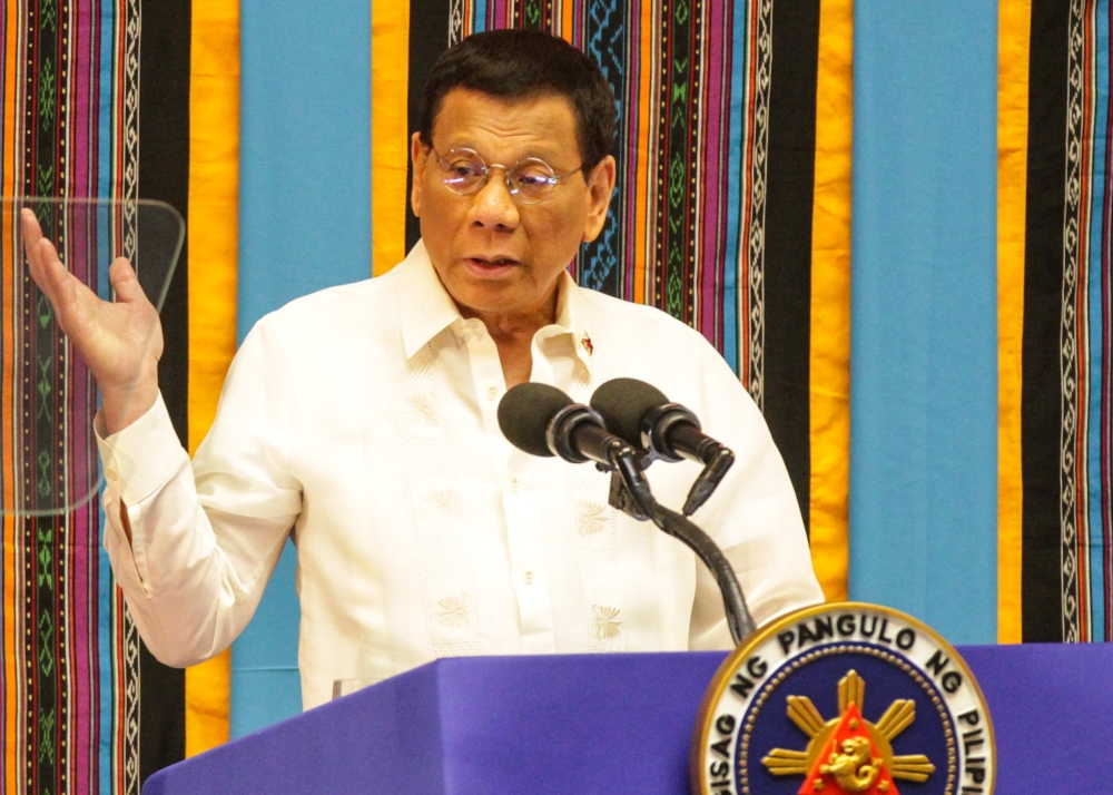 Philippine President Rodrigo Duterte addresses to the nation at House of Representatives in Quezon City, Philippines on July 22, 2019. ( LITO BORRAS - Anadolu Agency )