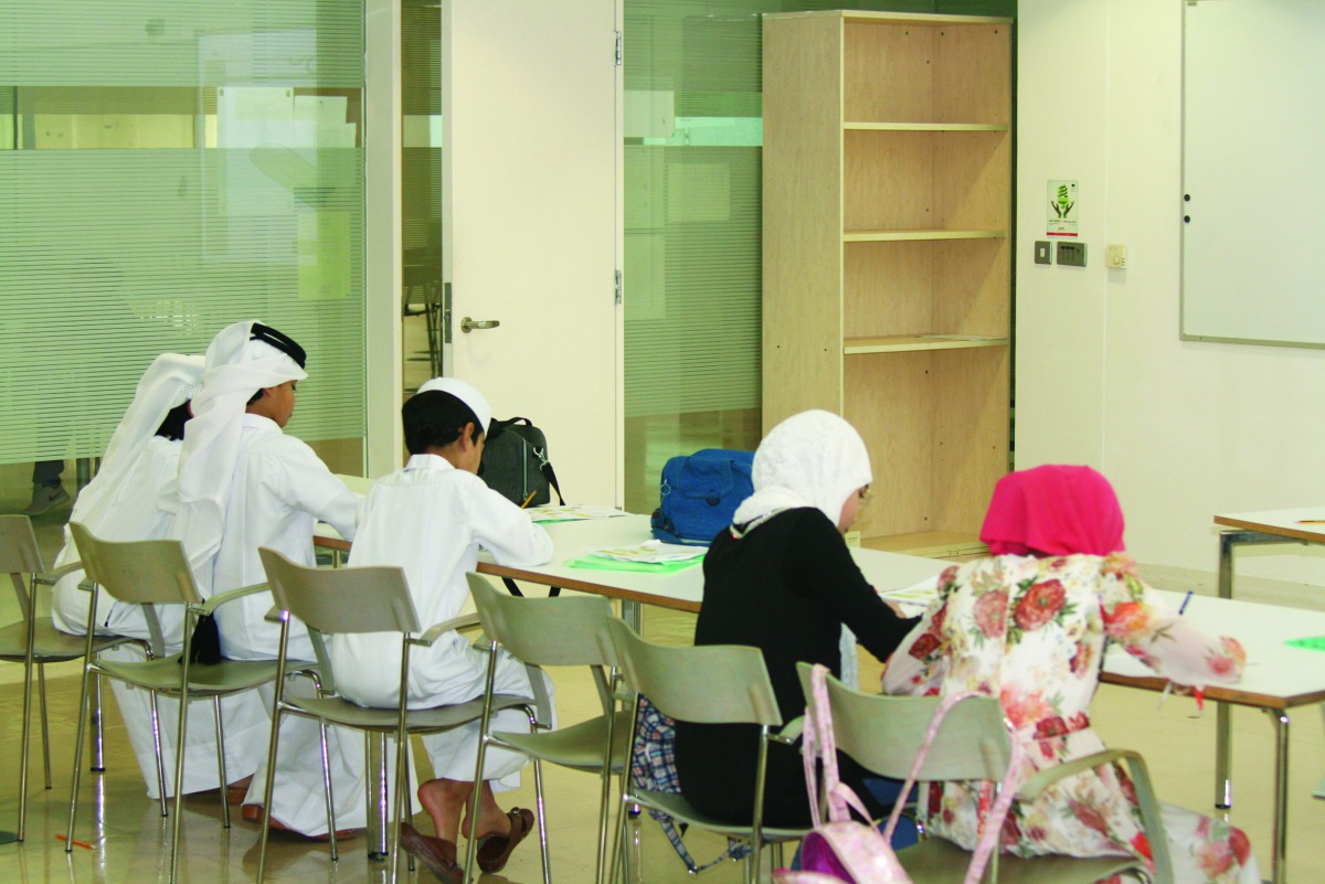 Children brushing up their language skills at the Translation and Interpreting Institute, part of the College of Humanities and Social Sciences, at Hamad Bin Khalifa University. 
