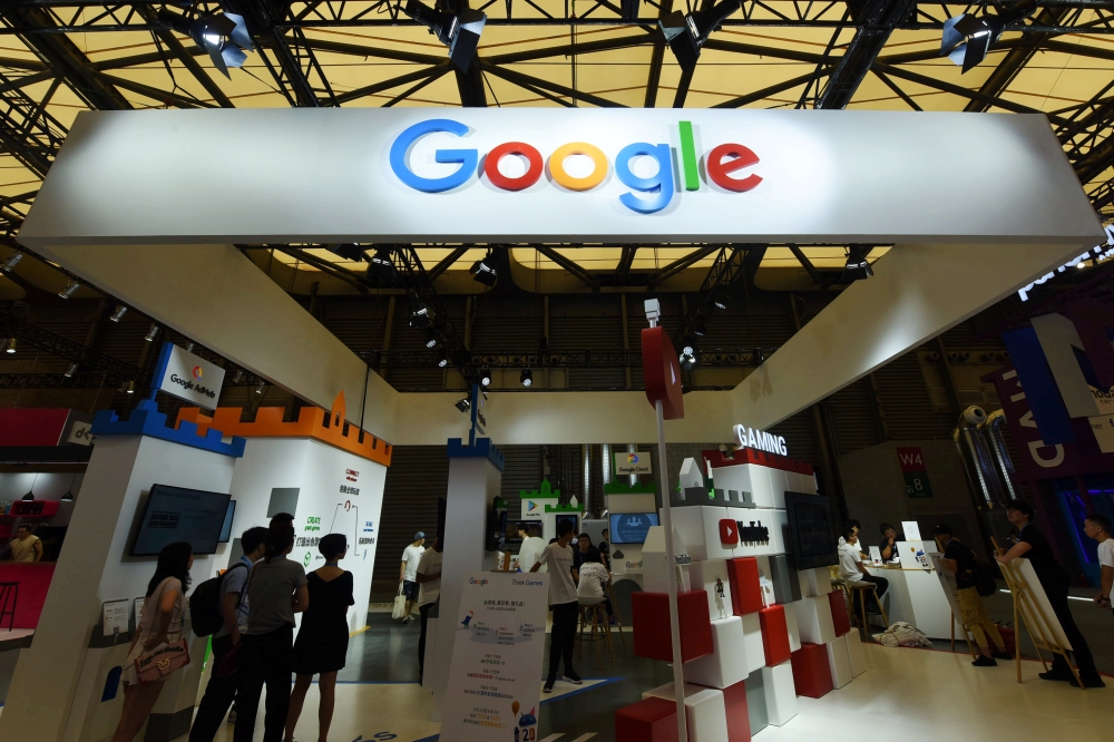 A Google booth is seen during the China Digital Entertainment Expo and Conference (ChinaJoy) in Shanghai, China August 2, 2019. Picture taken August 2, 2019. REUTERS/Stringer