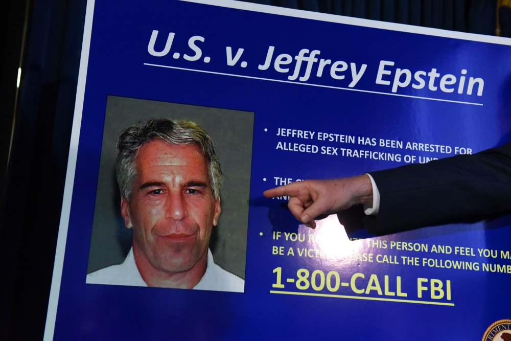 In this file photo taken on July 8, 2019, US Attorney for the Southern District of New York Geoffrey Berman announces charges against Jeffrey Epstein in New York City. AFP / GETTY IMAGES NORTH AMERICA / STEPHANIE KEITH