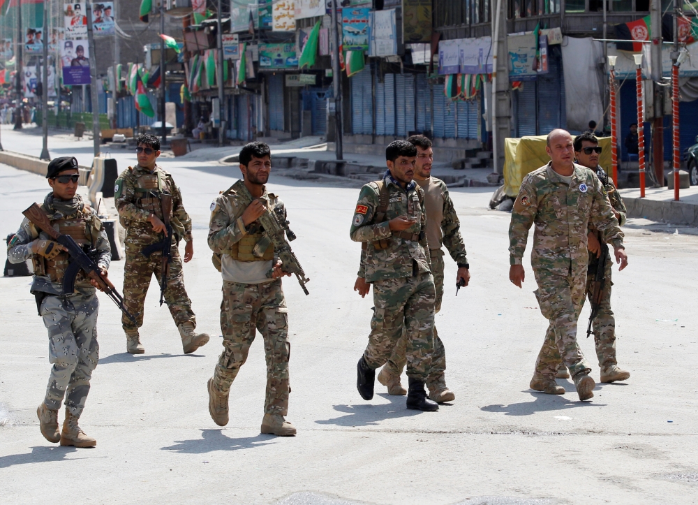 Afghan security forces arrive at the side of a blast in Jalalabad, Afghanistan August 19, 2019. REUTERS/Parwiz