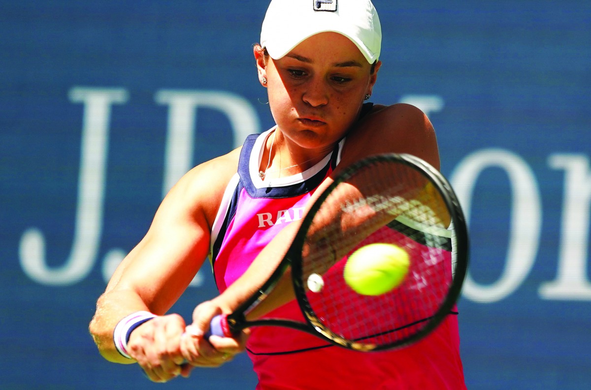 Ashleigh Barty of Australia returns the ball against Zarina Diyas of Kazakhstan during their Round 1 Women's Singles match at the 2019 US Open at the USTA Billie Jean King National Tennis Center in New York on August 26, 2019. AFP / Timothy A Clary