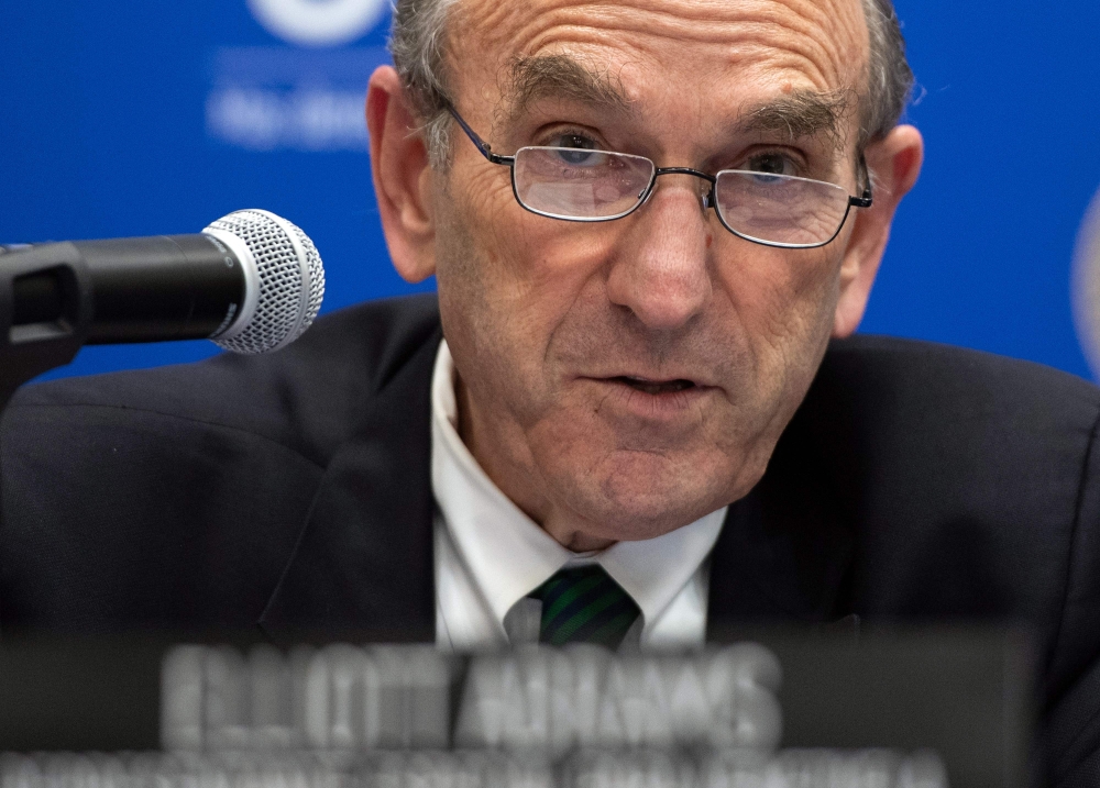 US Special Representative for Venezuela Elliott Abrams speaks about the situation in Venezuela during a press conference at the Organization of American States Headquarters in Washington, DC, on July 12, 2019.  AFP / Saul Loeb