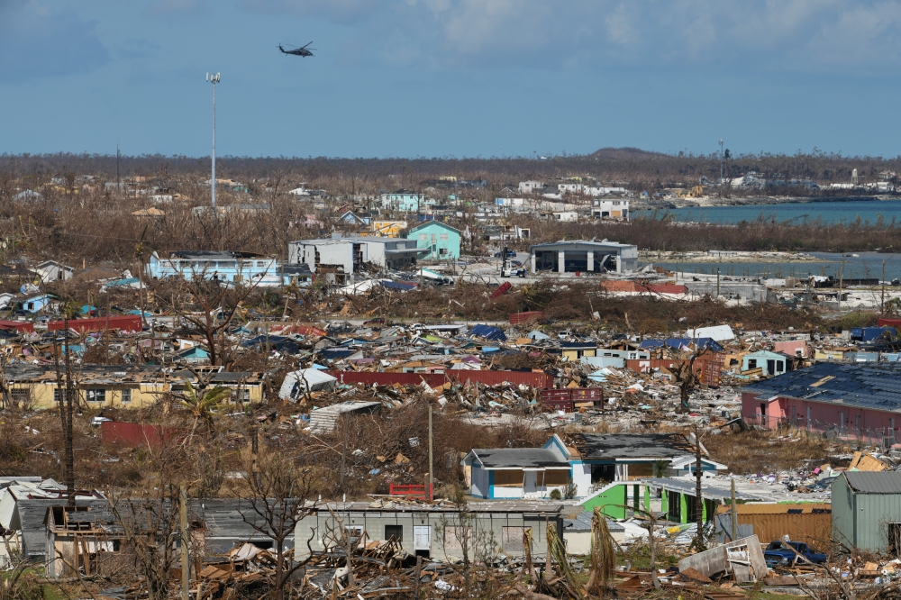Damage is seen in the wake of Hurricane Dorian in Marsh Harbour, Great Abaco, Bahamas, September 9, 2019. REUTERS/Loren Elliott