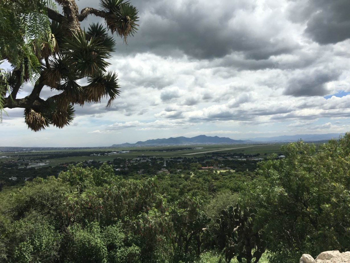 View of the Santa Lucia airbase and its surroundings from a hill above San Lucas Xolox, Mexico, August 20, 2019. Thomson Reuters Foundation/Oscar Lopez