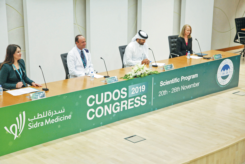 Dr Ammira Sarah Akil, Sidra Medicine Principal Investigator, Founder of CUDOS and Chairperson of CUDOS 2019; Prof Ziyad M Hijazi, Executive Chair of Pediatric Medicine at Sidra Medicine and Co-Chair of CUDOS 2019; Dr Khalid Fakhro, Acting Chief Research O