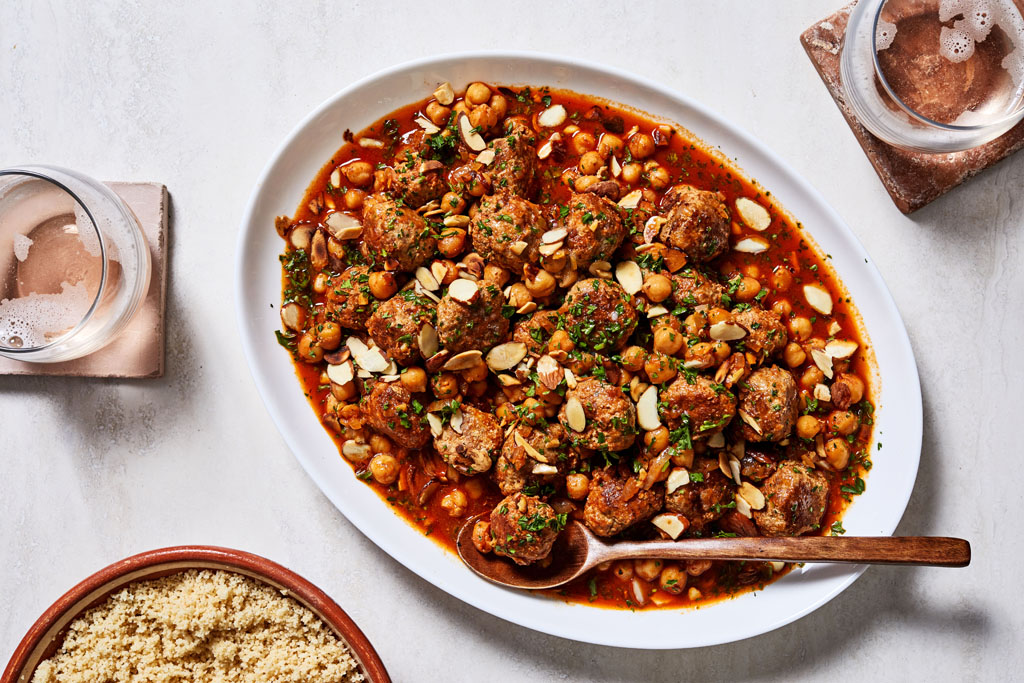  Algerian-Style Meatballs With Chickpeas. Photo by Stacy Zarin Goldberg for The Washington Post. 