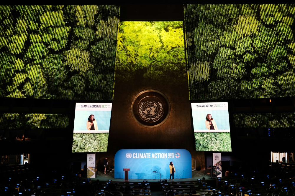 The afternoon session of the United Nations (U.N.) summit on climate change begins September 23, 2019 in New York City. Spencer Platt/Getty Images/AFP