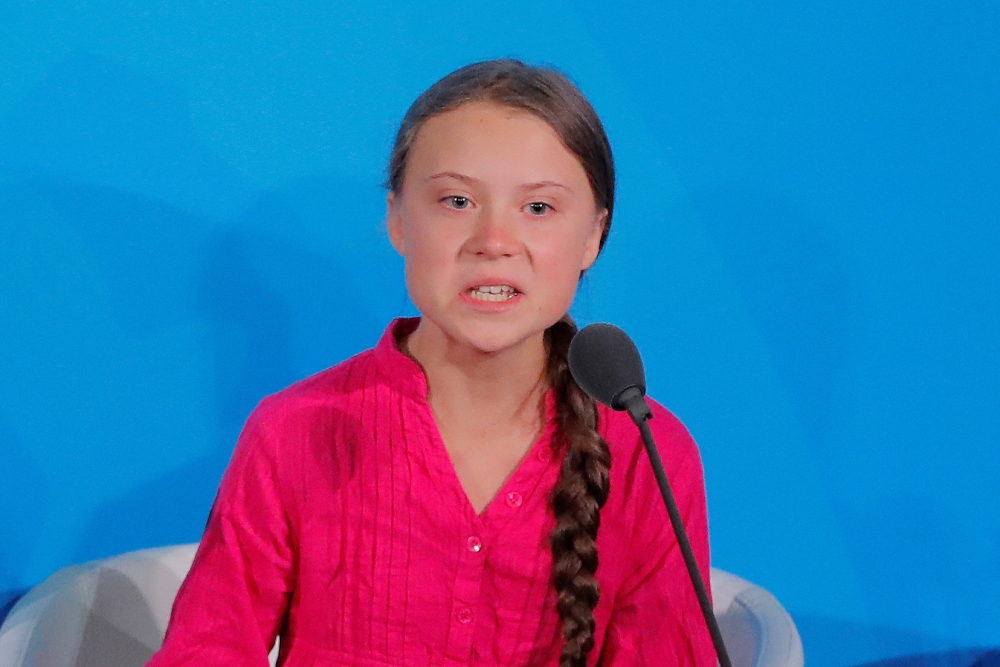 16-year-old Swedish climate activist Greta Thunberg speaks at the 2019 United Nations Climate Action Summit at U.N. headquarters in New York City, New York, US, September 23, 2019. REUTERS/Lucas Jackson