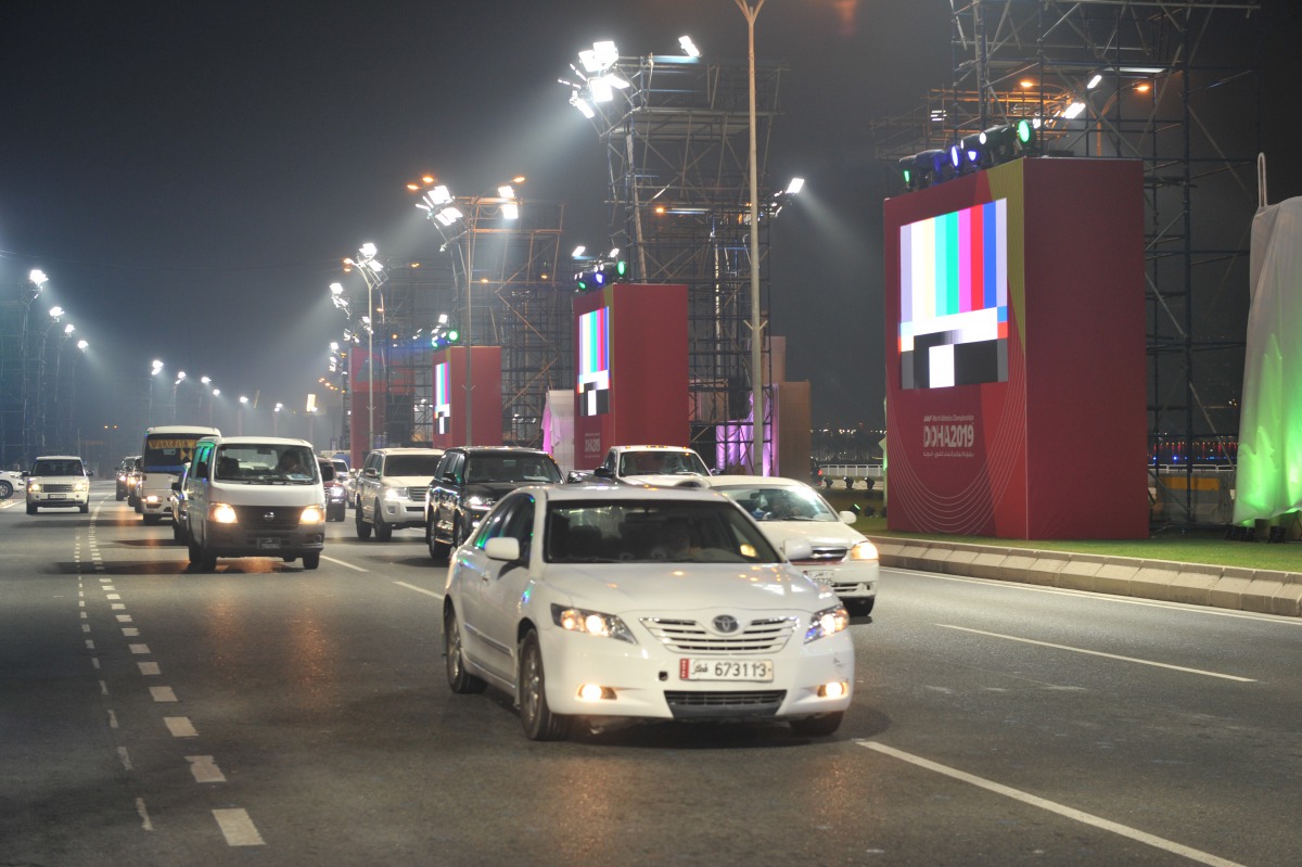 The Doha Corniche is ready to host the inaugural World Championships midnight marathon tomorrow.