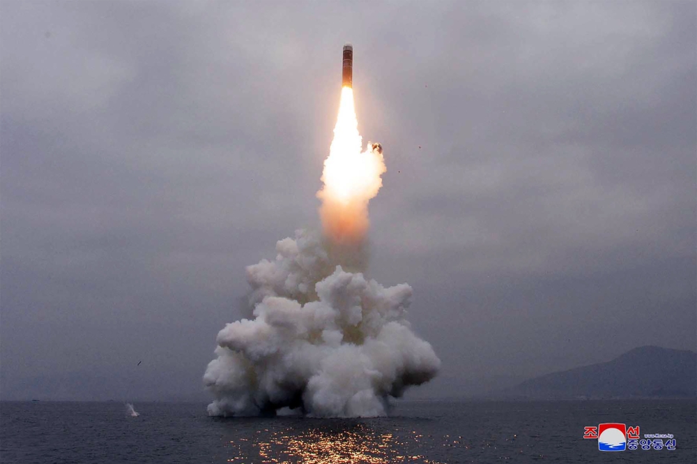  This picture taken on the morning of October 2, 2019 and released by Korean Central News Agency  on October 3, 2019 shows the test-firing of 
