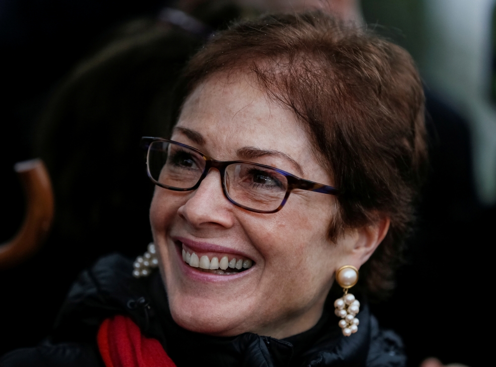 FILE PHOTO: U.S. Ambassador to Ukraine Marie Louise Yovanovitch is seen during a ceremony to mark World AIDS Day in Kiev, Ukraine December 1, 2017. REUTERS/Gleb Garanich/File Photo