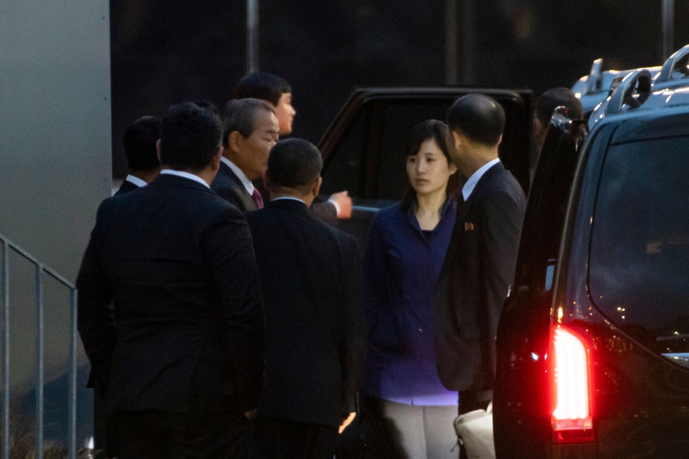 Members of the North Korean delegation arrive to Arlanda airport north of Stockholm on October 3, 2019. AFP / Jonathan Nackstrand 