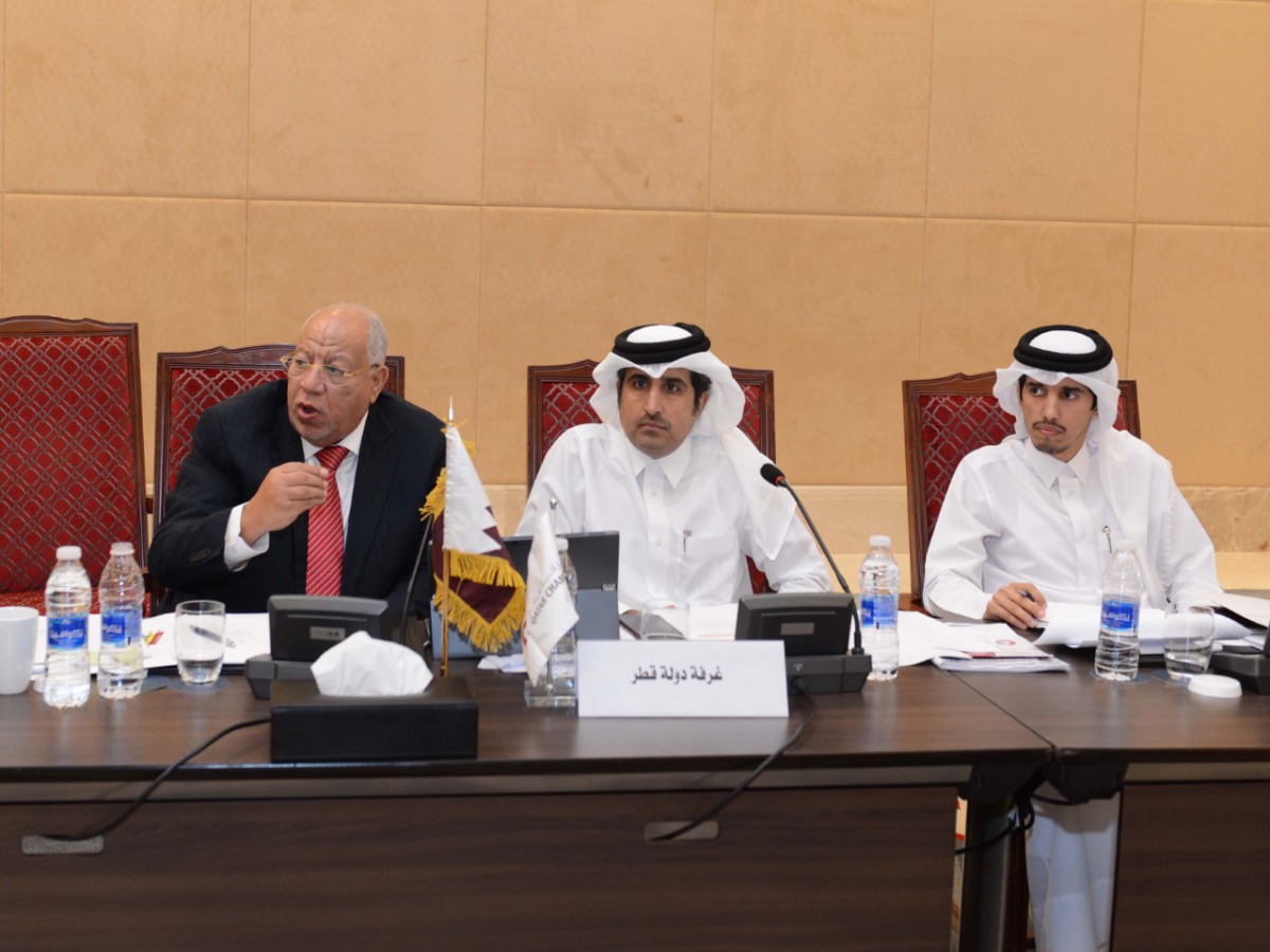 Qatar Chamber delegates with another official during the event.