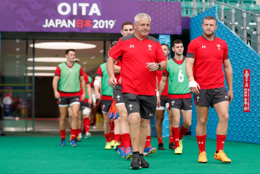 Wales head coach Warren Gatland during training, October 8, 2019 - . REUTERS/Peter Cziborra