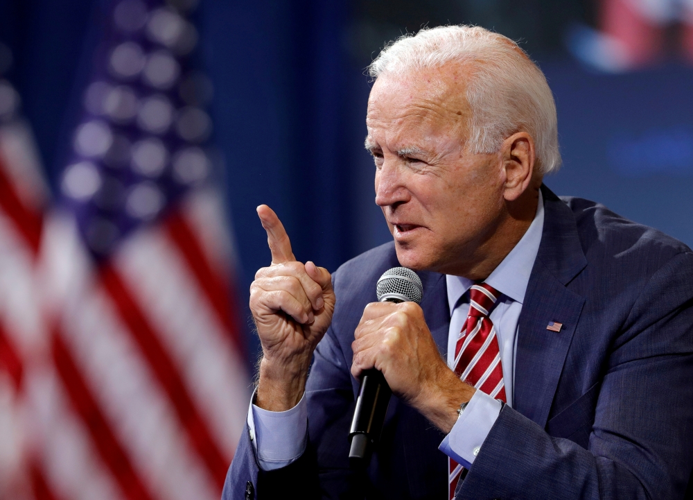 US Democratic presidential candidate and former US Vice President Joe Biden. (REUTERS/Steve Marcus/File Photo)
