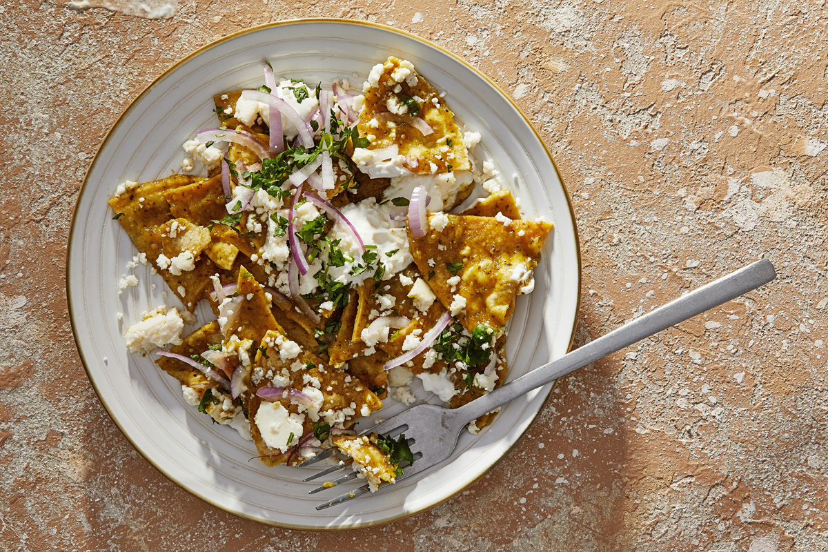 Chilaquiles are warm and soft like enchiladas, but lighter, simpler and more snackable. MUST CREDIT: Photo for The Washington Post by Tom McCorkle