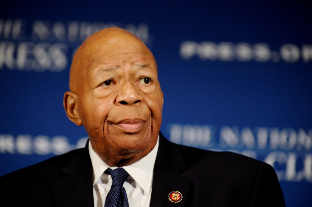 FILE PHOTO: House Oversight and Government Reform Chairman Elijah Cummings (D-MD) addresses a National Press Club luncheon on his 