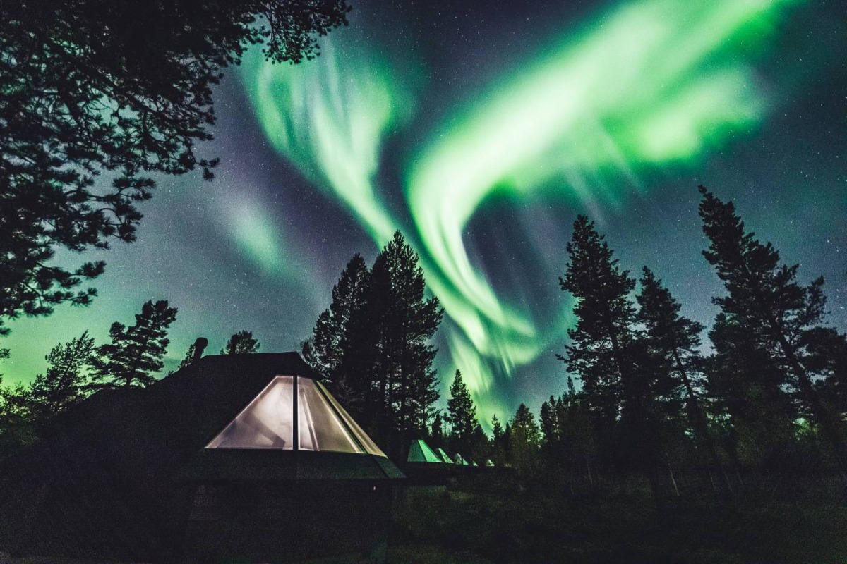 The Aurora Borealis (Northern Lights) is seen in the sky in Ivalo of Lapland, Finland September 27, 2019. Picture taken September 27, 2019. Reuters/Alexander Kuznetsov 