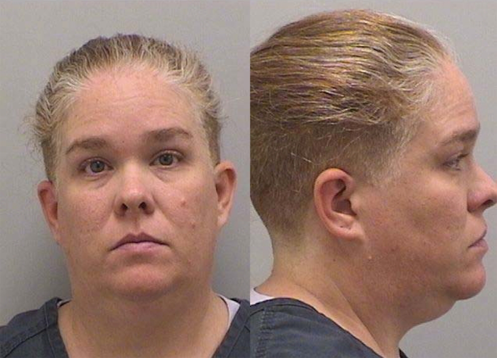 Kelly Renee Turner is seen in a booking photo provided by the Douglas County Colorado Sheriff's Office in Castle Rock, Colorado October 21, 2019. Douglas County Colorado Sheriff's Office/Handout via REUTERS.