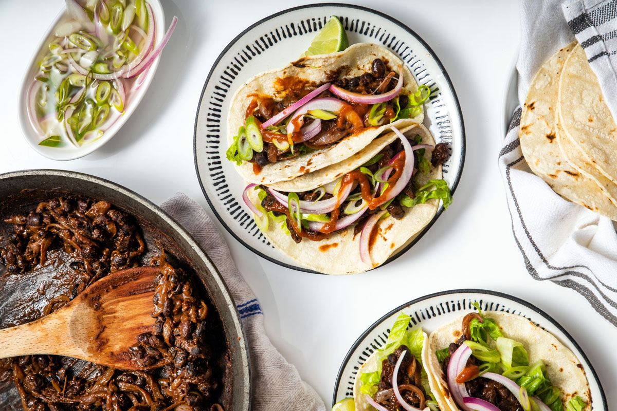 Chili Lime Black Bean Tacos. Photo by Justin Tsucalas for the Washington Post.
