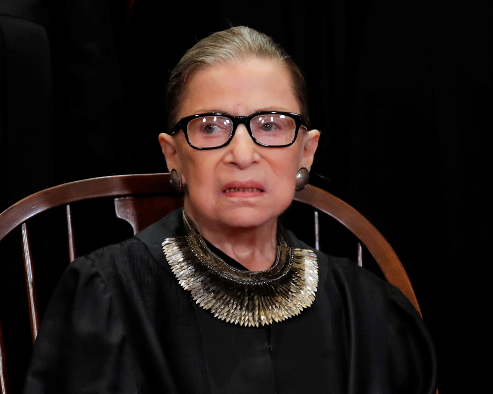 Justice Ruth Bader Ginsburg is seen during a group portrait session for the new full court at the Supreme Court in Washington, November 30, 2018. Reuters / Jim Young