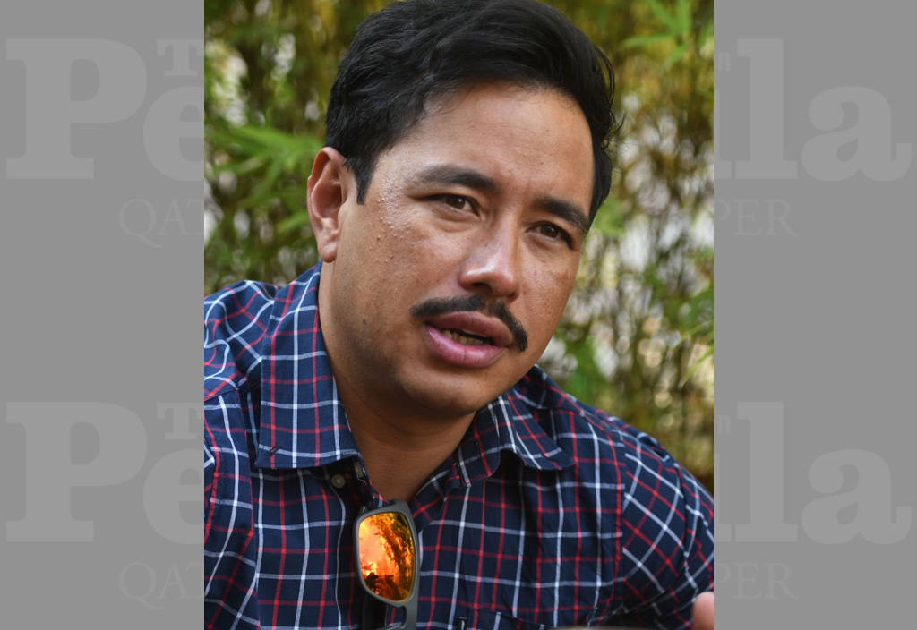(FILES) In this file photo taken on October 16, 2019, Nepali mountaineer Nirmal Purja takes part in an interview with AFP in Kathmandu. AFP / PRAKASH MATHEMA