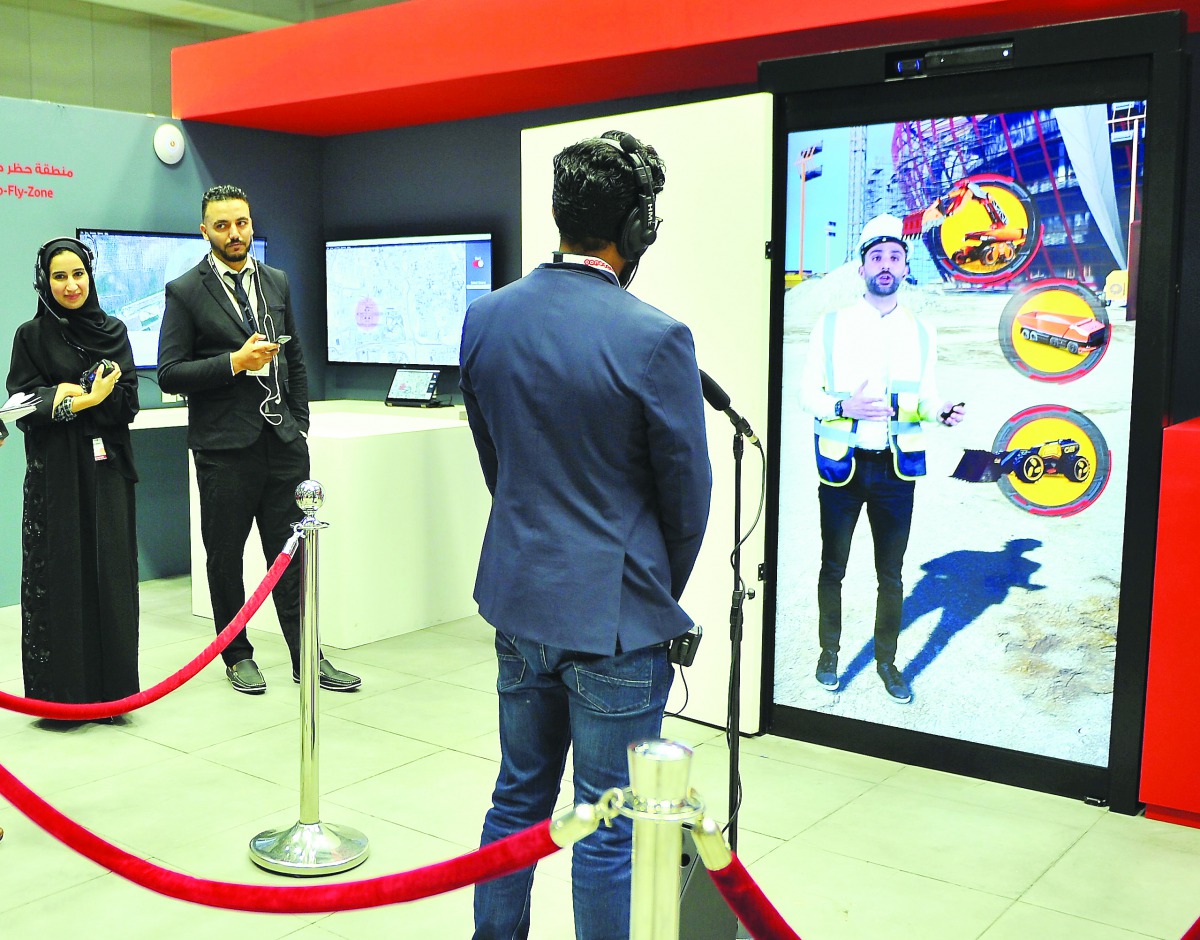 A view from a live demo at Vodafone Qatar pavilion yesterday. Pic: Baher Amin / The Peninsula